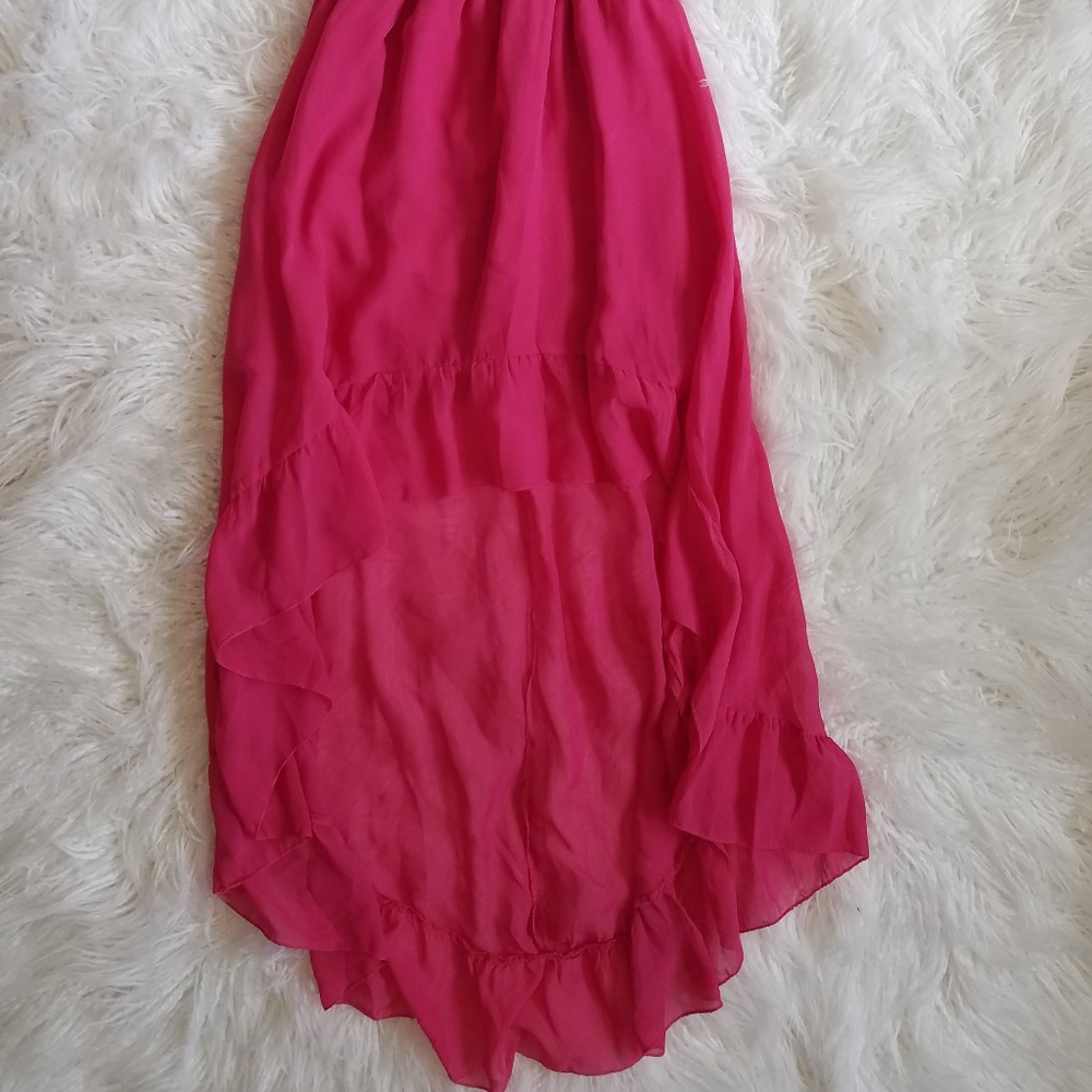Fuchsia High-Low Dress - Picture 2 of 4